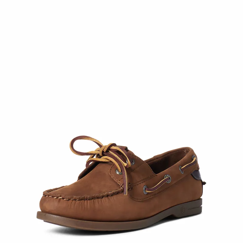 Ariat Antigua Boat Shoes Ladies in Walnut